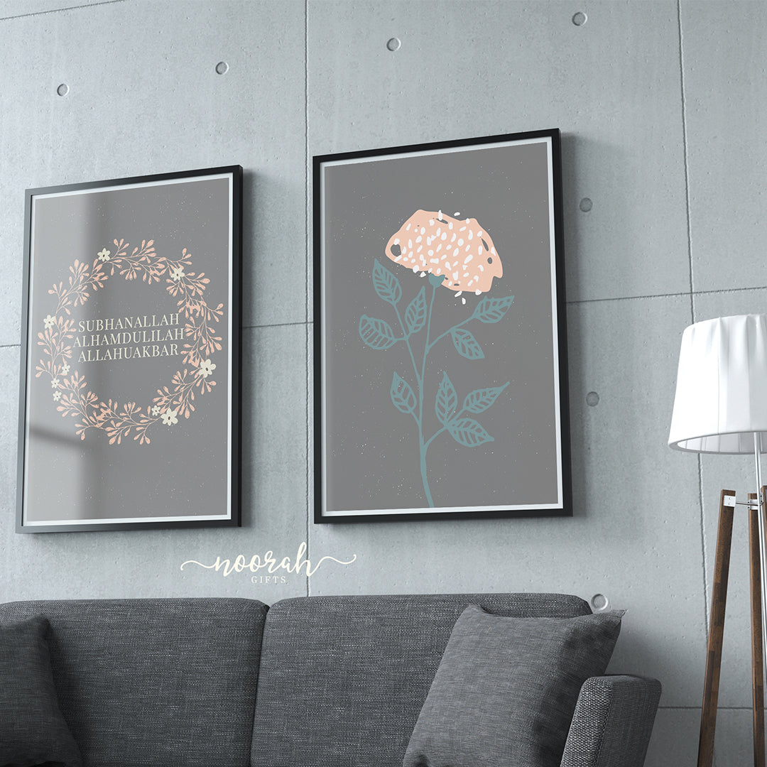 Dhikr floral prints - Set of 2