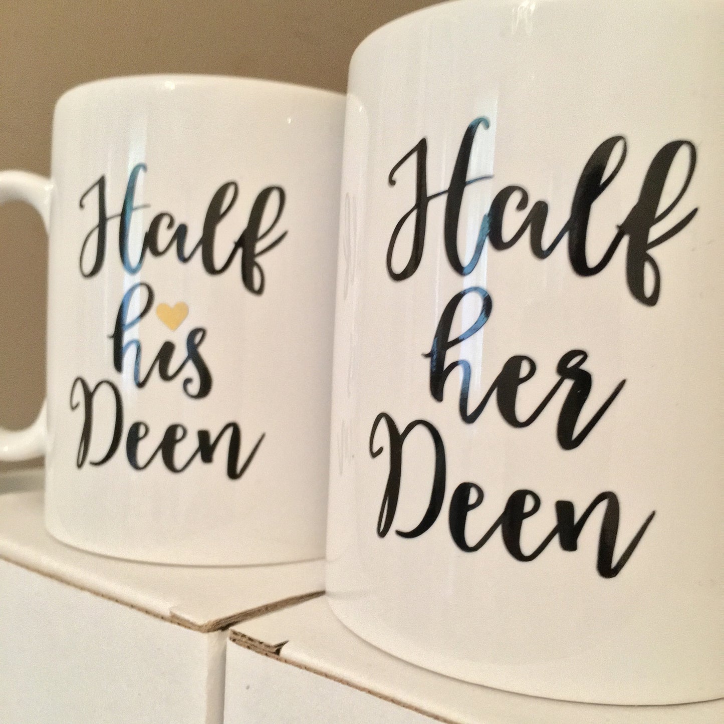 New Half His and Her Deen Mug Set