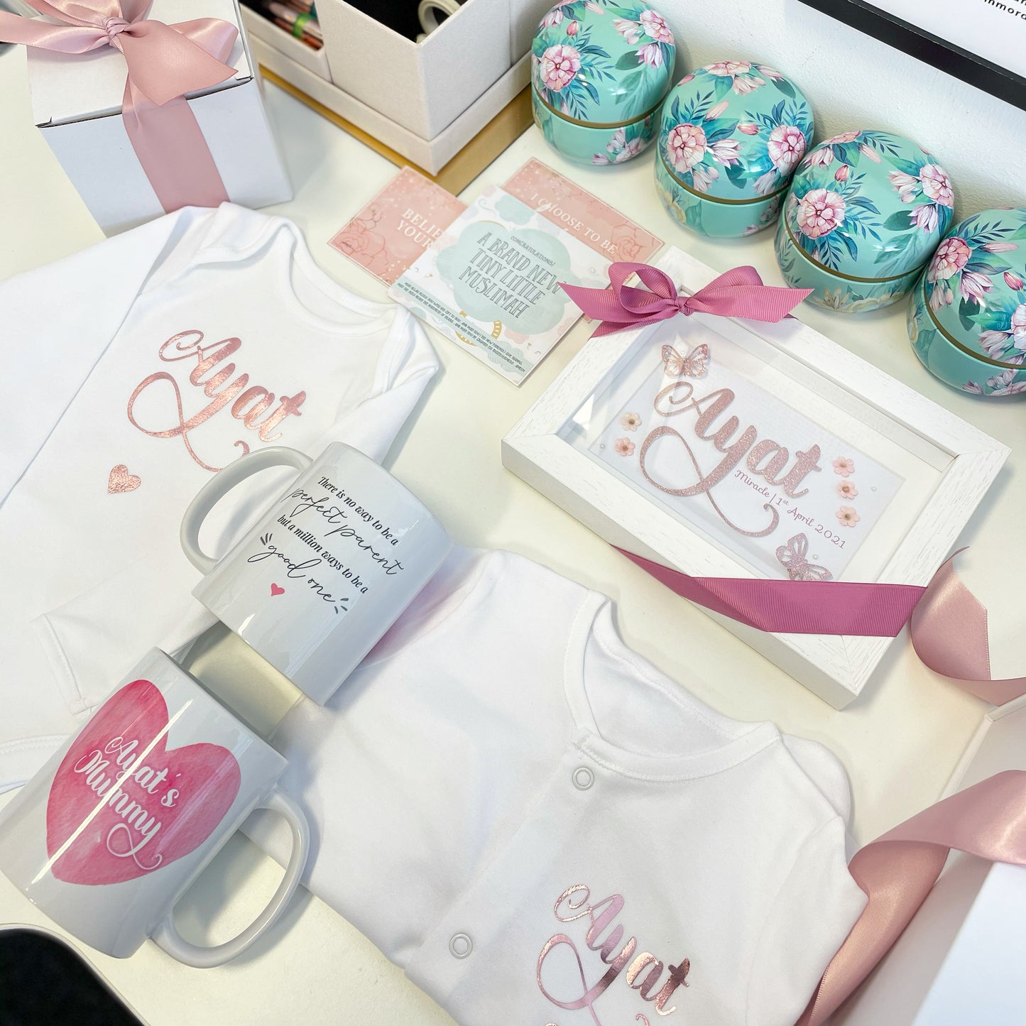 Girls Personalised Baby Box + Contents