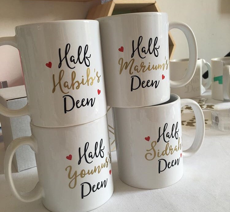 Half His and Her Deen Mug Set (With Name)